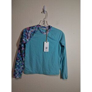 NWT Grace Karin Rash Guard Swim Beach Pool Mermaid Summer Vacation Girls Sz 12Y